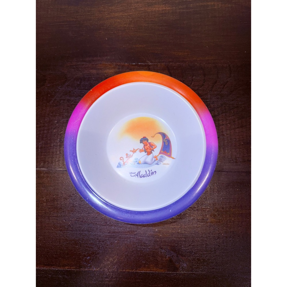 Vintage Selandia Disney Aladdin Melamine Bowl Kids Plastic Dish Retro 90's